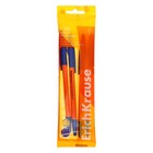 Набор ручек шариковых 4 штуки ErichKrause R-301 Stick&Grip Orange узел 0.7мм, цвет синий - фото 11331823