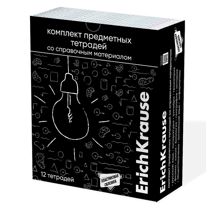 Набор предметных тетрадей ErichKrause «Зри в корень», 12 предметов, 48 листов, со справочным материалом, пластиковая обложка - Фото 1
