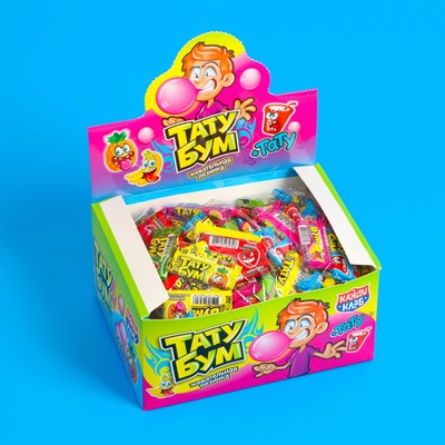 Жевательная резинка с татуировкой «Тату Бум», ассорти, 2 г