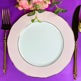 Набор тарелок Lenardi Pink, фарфор, d=20.5 см, 6 шт