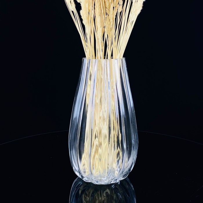 Ваза декоративная для цветов Lenardi, стекло, 19 см