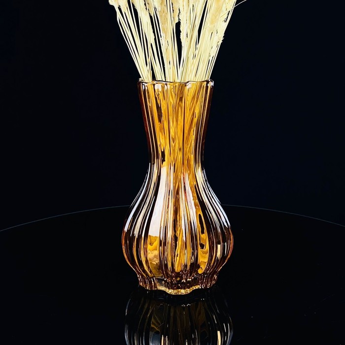 Ваза декоративная для цветов Lenardi, стекло, 20.5 см - Фото 1