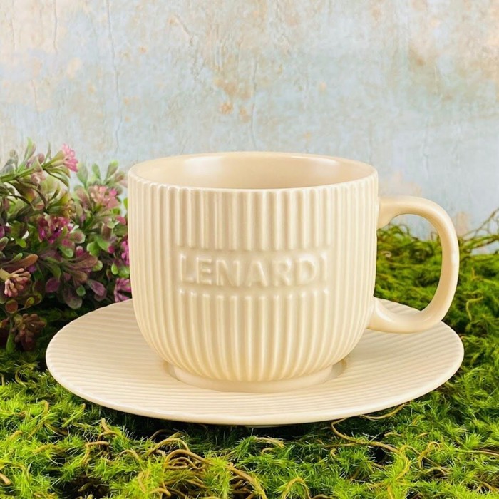 Чайный набор Lenardi, фарфор, 290 мл, 12 предметов - Фото 1
