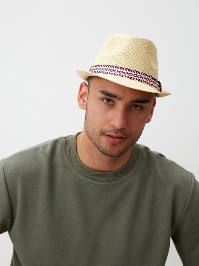 Шляпа мужская MINAKU, размер 58, бежевая - Фото 1