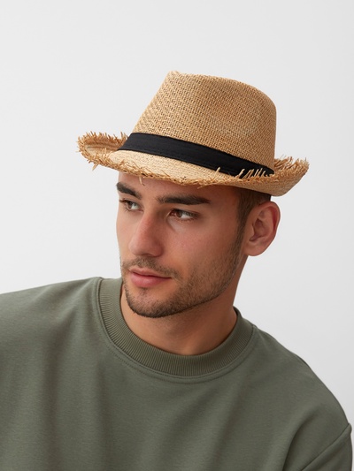 Шляпа мужская MINAKU, размер 58, светло-коричневая