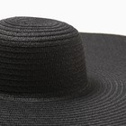 Шляпа женская MINAKU, цв. чёрный, р-р 58 - фото 24435353