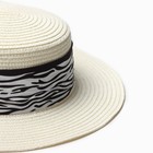 Шляпа женская MINAKU, цв. молочный, р-р 58 - фото 807665077