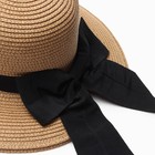 Шляпа женская MINAKU, светло-коричневая, размерр 58, целлюлоза 100% - фото 24503298