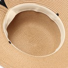 Шляпа женская MINAKU, светло-коричневая, размерр 58, целлюлоза 100% - фото 24503299