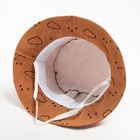 Панама детская MINAKU "Облака", цвет горчичный, р-р 48-49 - фото 24503314