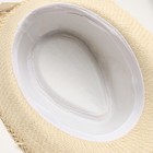 Шляпа мужская MINAKU, цвет молочный, р-р 58 - фото 24503324