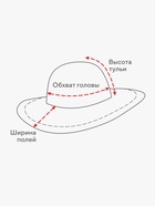 Шляпа для девочки MINAKU «Модница», розовая, размер 52 (3-5 лет) 10458724