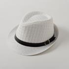 Шляпа мужская MINAKU "Классика", размер 58, цвет белый - фото 308976131