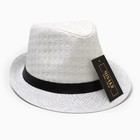 Шляпа мужская MINAKU "Классика", размер 58, цвет белый - Фото 5