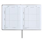 Дневник универсальный для 1-11 классов "Полоса", твёрдая обложка из искусственной кожи, шелкография, ляссе, 48 листов, чёрный+голубой - фото 24489855