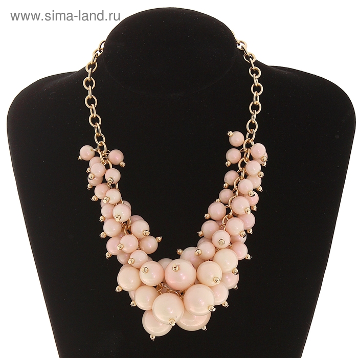 Колье «Шаньен», цвет перламутрово-розовый 45см - Фото 1