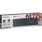 Клавиатура Defender Daily HB-162, проводная, мембранная, 104 клавиши, USB, чёрная - фото 11332301