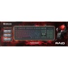Клавиатура Defender Raid GK-778DL, игровая, проводная,мембранная, подсв,104 кл, USB, чёрная - Фото 8