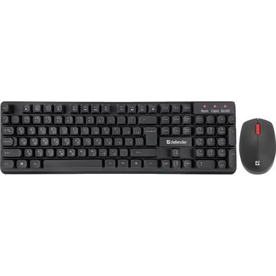 Комплект клавиатура и мышь Defender Milan C-992, мембранный, 1000 dpi, USB, чёрный