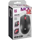 Мышь Defender Delta MM-523, проводная, оптическая, 1000 dpi, USB, чёрная 10577127 - фото 13601088