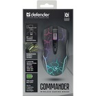 Мышь Defender Commander, игровая, беспроводная,оптическая,подсветка, 1600 dpi, USB,  чёрная 10577128 - фото 13192515