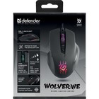Мышь Defender Wolverine GM-700L, игровая, проводная, подсветка, 12800 dpi, USB,  чёрная - Фото 11