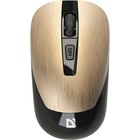 Мышь Defender Wave MM-995, беспроводная, оптическая,1200 dpi, 1xАA (не в компл), жёлтая - фото 51577335