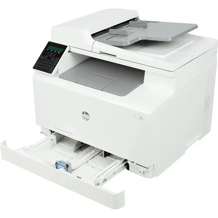 МФУ, лаз цв печать HP LaserJet Pro M183fw, 600x600 dpi, 16 стр/мин(цв/чб), А4, Wi-Fi, белый