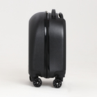 Чемодан детский 18", отдел на молнии, цвет чёрный - фото 24490118
