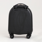 Чемодан детский 18", отдел на молнии, цвет чёрный - фото 24490120
