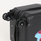 Чемодан детский 18", отдел на молнии, цвет чёрный - фото 24490121