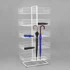 Стойка универсальная «Для зонтов» 10 корзин, металл, 82.5×40×160 см, белый - Фото 2