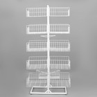 Стойка универсальная «Для зонтов» 10 корзин, металл, 82.5×40×160 см, белый - Фото 5