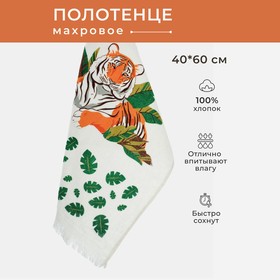 Полотенце кухонное Diva Afrodita «Тигр», 360 гр, размер 40x60 см