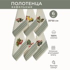 Набор вафельных салфеток Diva Afrodita Ceylin «Олива», размер 35x50 см, 6 шт - Фото 1