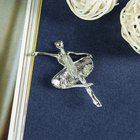 Брошь «Балерина», цвет белый в серебре - Фото 4