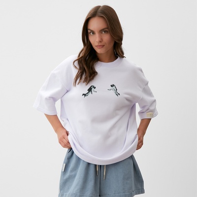 Футболка женская MIST Moon, белая, размер 42