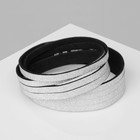 Браслет кожа «Вечерний блеск», цвет серебро, L=38 см - Фото 2