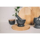 Ступка с пестиком Magistro «Мрамор», 150 мл, 10,5×7 см, камень, цвет чёрный - Фото 10