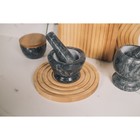 Ступка с пестиком Magistro «Мрамор», 150 мл, 10,5×7 см, камень, цвет чёрный - Фото 11