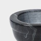 Ступка с пестиком Magistro «Мрамор», 10,5×7 см, камень, цвет чёрный - Фото 5