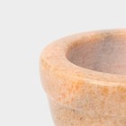 Ступка с пестиком Magistro «Мрамор», 10,5×7 см, камень, цвет персиковый - фото 4464564