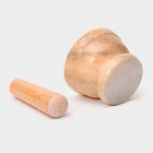 Ступка с пестиком Magistro «Мрамор», 10,5×7 см, камень, цвет персиковый - Фото 6