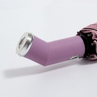 Зонт автоматический «Однотон», с фонарем, 3 сложения, 10 спиц, R = 51/58 см, D = 116 см, цвет розовый - фото 12093350