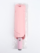 Зонт автоматический «Однотон», с фонарем, 3 сложения, 10 спиц, R=51/58 см, d=102 см, розовый - Фото 4