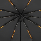 Зонт автоматический «Однотон», с фонарем, 3 сложения, 10 спиц, R = 51/58 см, D = 116 см, цвет бордовый - фото 12093359