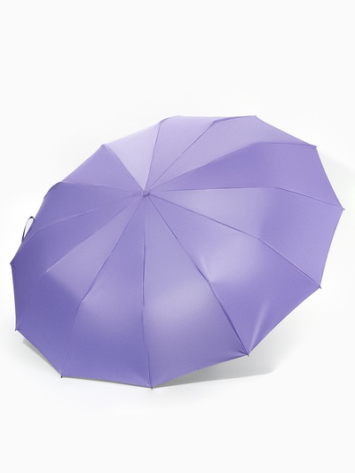 Зонт автоматический «Однотон», 3 сложения, 10 спиц, R=51/58 см, D=102 см, фиолетовый
