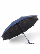 Зонт автоматический «Однотон», 3 сложения, 10 спиц, R=51/58 см, d=102 см, тёмно-синий - Фото 3