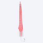 Зонт - трость полуавтоматический «Кружево», 8 спиц, R = 40/58 см, D = 116 см, цвет розовый/прозрачный - фото 12093509