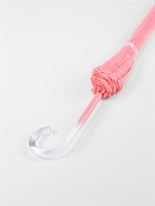 Зонт - трость полуавтоматический «Кружево», 8 спиц, R=40/58 см, d=80 см, розовый, прозрачный - Фото 3